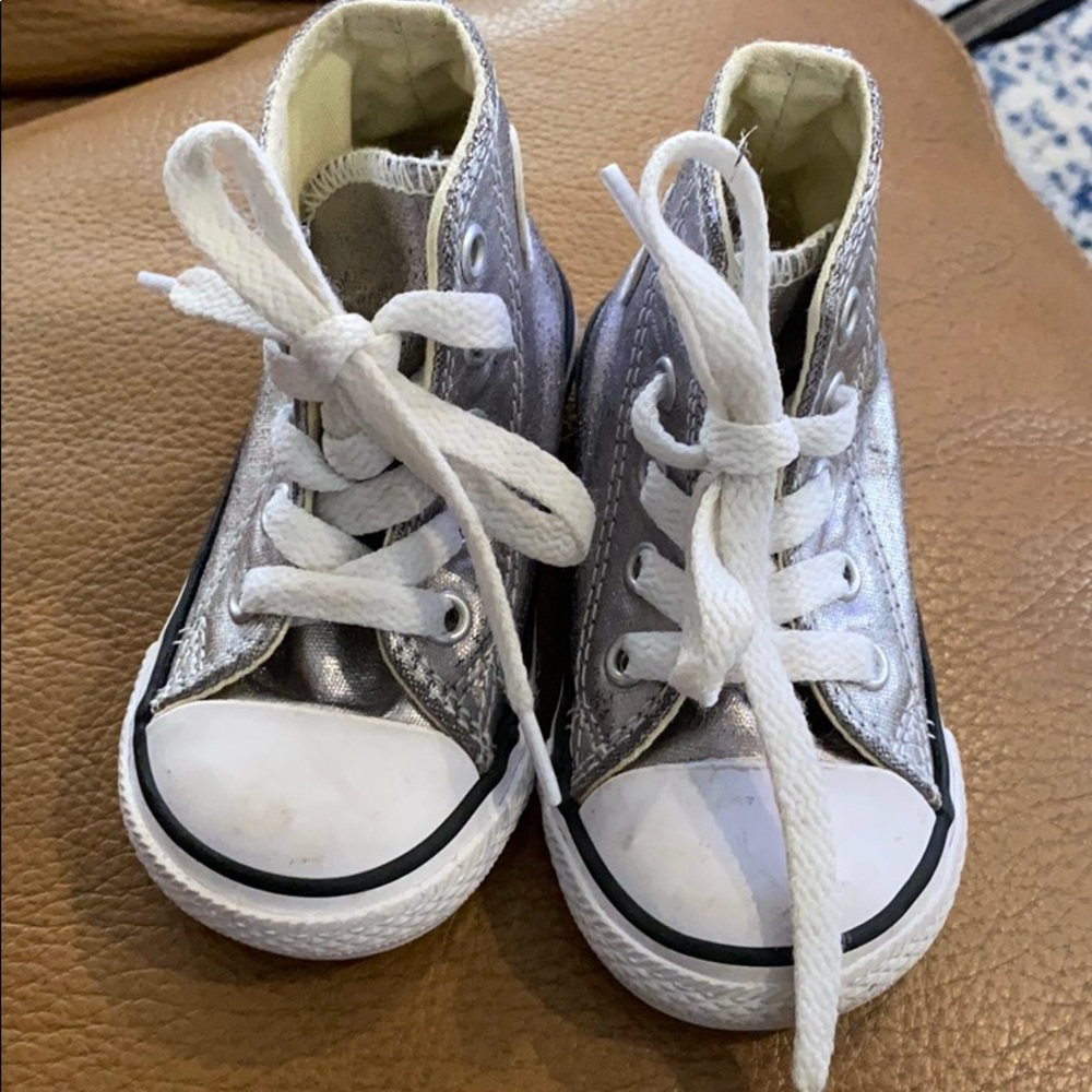 Converse Infant Silver Shoes